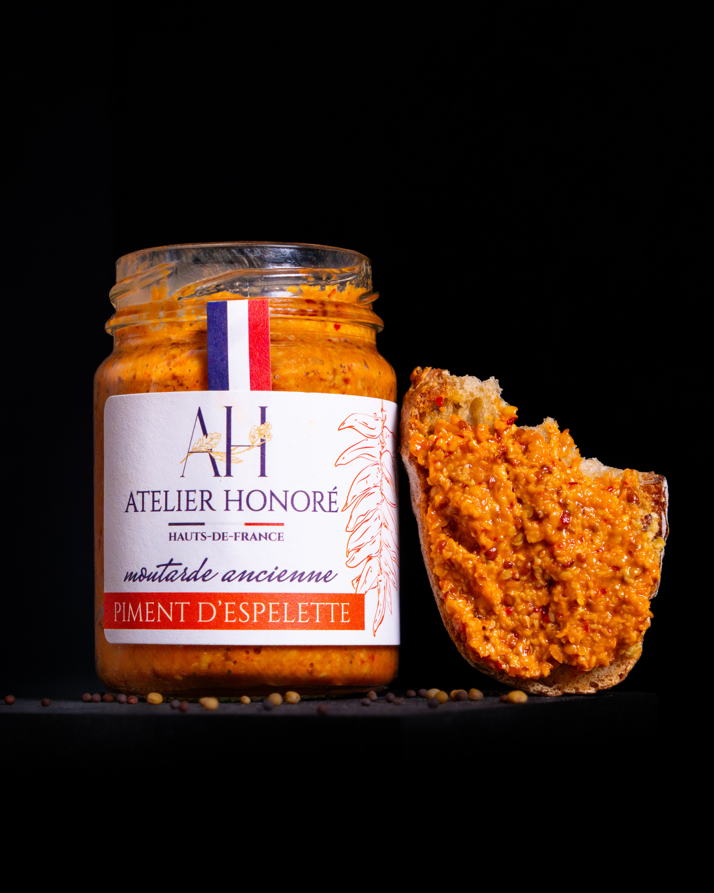 Moutarde à l'ancienne Piment d'Espelette